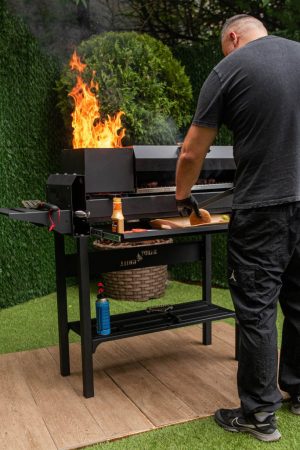 садовый гриль мангал барбекю на дровах