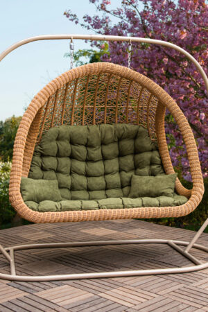 подвесной кресло кокон трёхместное беджи