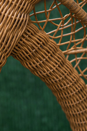 кресло кокон трёхместное беджи ротанг лоза