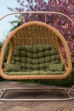 кресло кокон трёхместное беджи