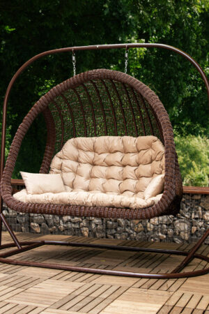 двухместное подвесное кресло бэджи