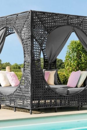 квадратное бунгало кровать для бассейна