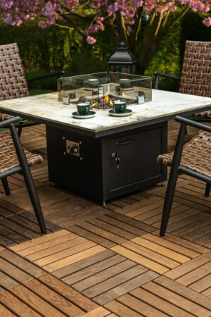 стол уличный с газовым камином