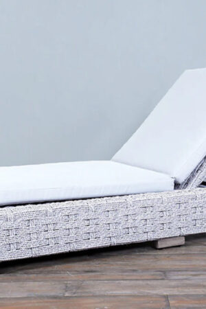 плетенный шезлонг из широкого ротанга доминика белый