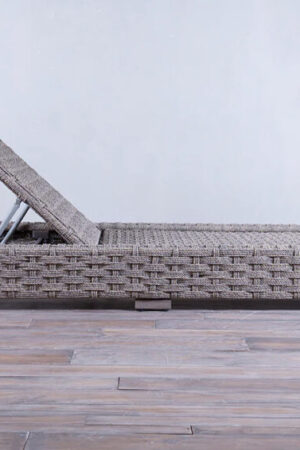 раскладной шезлонг из широкого ротанга доминика беж