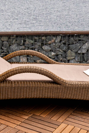 плетений лежак з штучного Міа