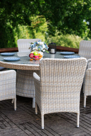 круглый плетеный стол уличный ротанг ольса