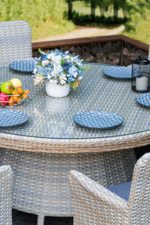 круглый плетеный стол уличный дротанг ольса