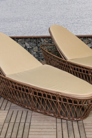 лежаки шезлонги з штучного ротангу патріція
