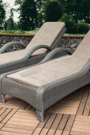 Премиум шезлонги плетеные из ротанга Мия