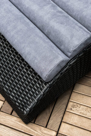 шезлонг из ротанга Гемини черный