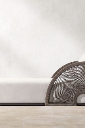 уличная кровать из ротанга