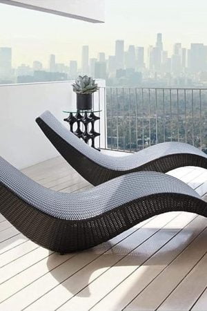 шезлонг из ротанга гемини