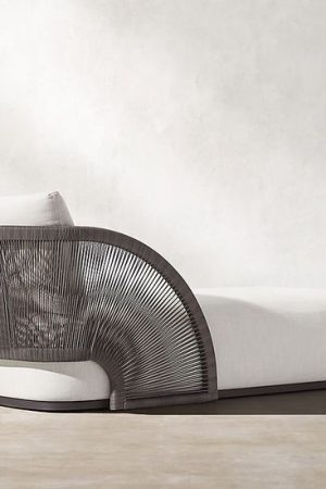 садовая кровать из ротанга