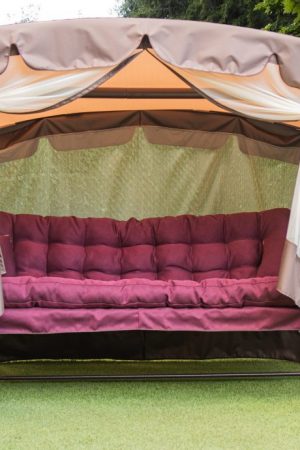 металева гойдалка для саду з москітною купити