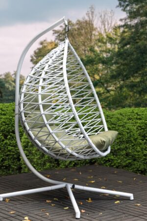 підвісний кокон фенікс білий ротанг