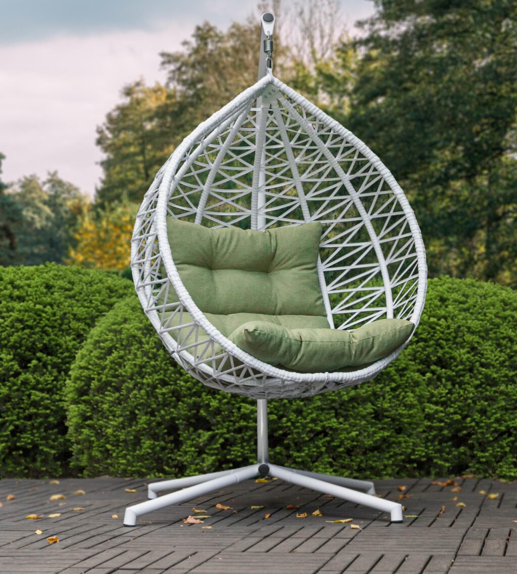 підвісне крісло кокон фенікс біле