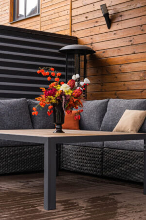 мебель фланнери угловая для террасы серая