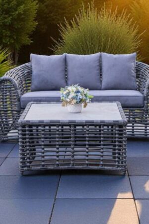 мебель серая монтекассино из ротанга