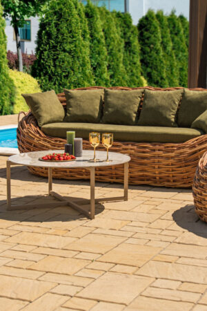 комплект мебели плетеной из лозы