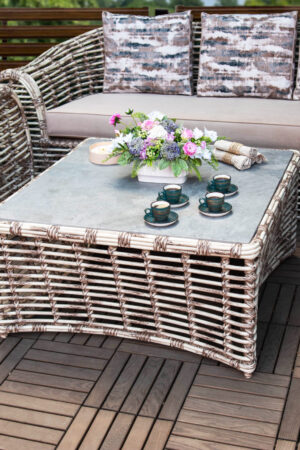 набор мебели плетеной для кафе монтекассино