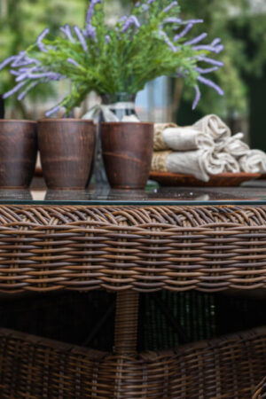 круглый плетеный стол уличный монте карло