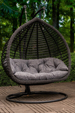 двухместное подвесное кресло с матрасом