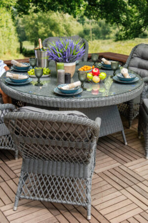 мебель комплект с круглым столом из ротанга