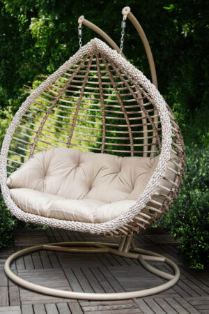 качели для двоих кресло кокон дабл полосатый премиум