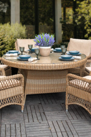 плетені меблі з круглим столом монте карло клен