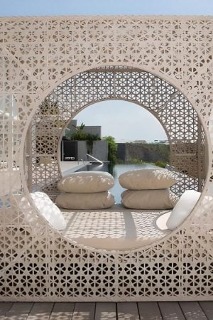 Пляжный шезлонг кровать Гермес из металла