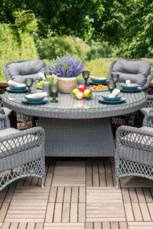 мебель с круглым столом из ротанга