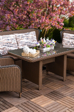 Комплект мебели плетеной ротангом