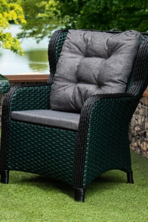 кресло лотос из ротанга оливка