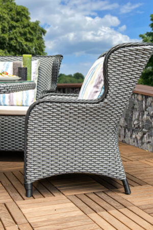 ротангова мебель сіра лотос крісло