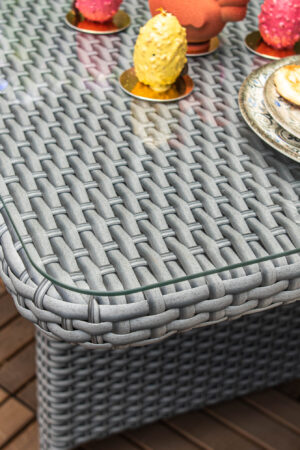 ротангова мебель сірий стіл