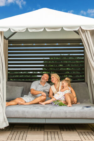 шезлонг пляжная кровать Санторини