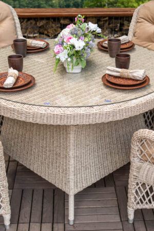 ротанговий круглий стіл з штучного ротангу