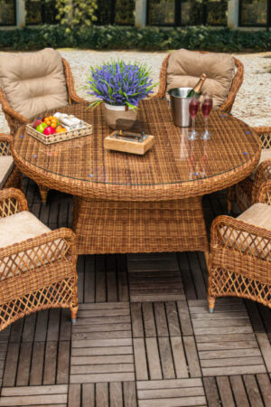 мебель садовая с круглым столом