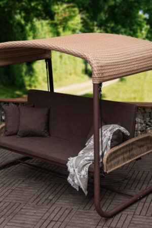 качели садовые Лакоза с элементами ротанга