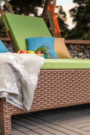 ротанговый шезлонг коридо 2х местный