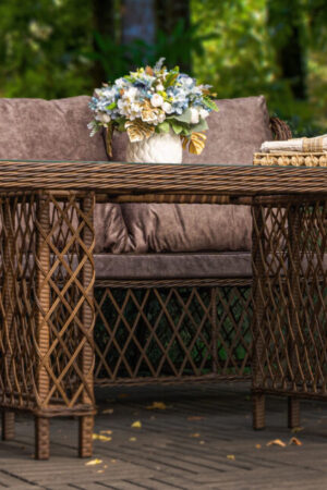 мебель даймонд коричневая плетеная