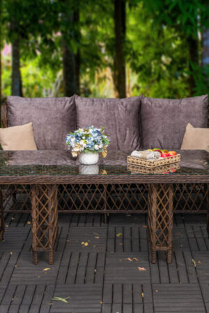 мебель садовая даймонд коричневый ротанг