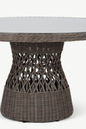 Круглый стол заплетенный ротангом Вивальдо