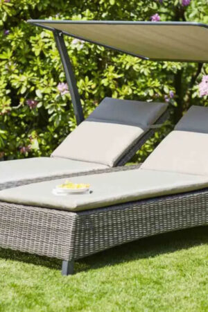 шезлонги для базы отдыха двухместные с крышей купить