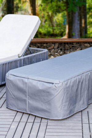 Шезлонги серые из каната роуп