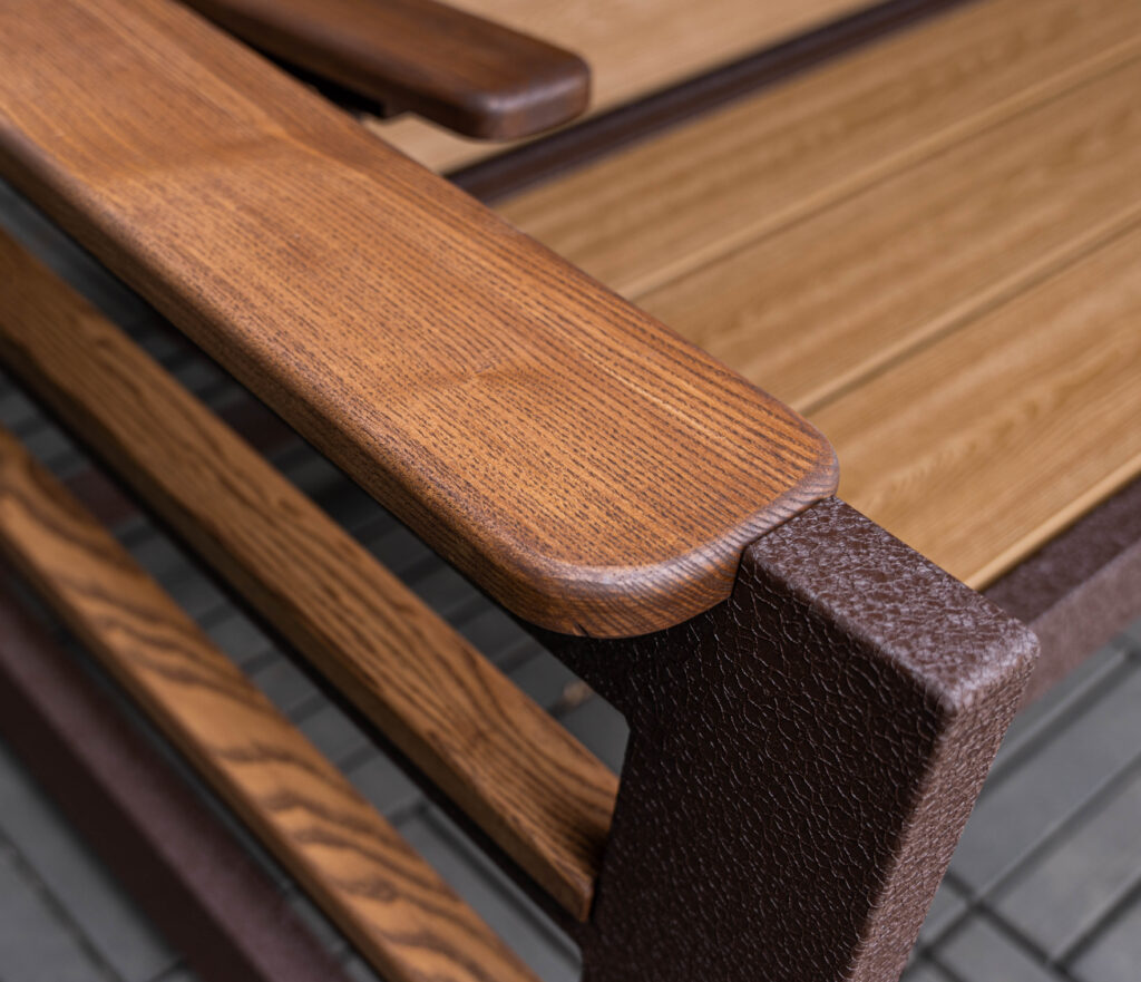 Дачные Качели раскладные с деревянными элементами