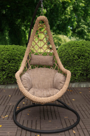 подвесное кресло леди премиум беж