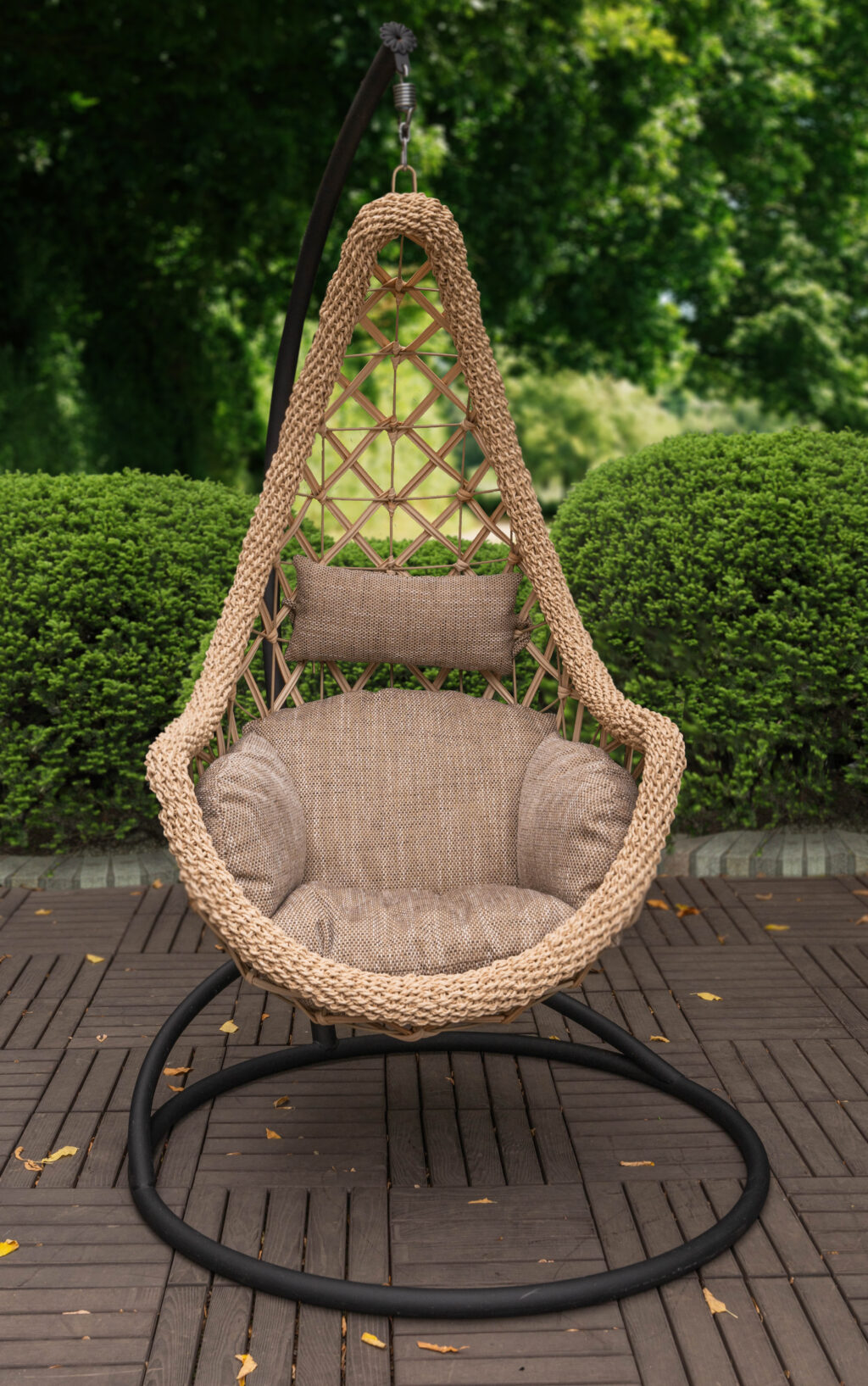 подвесное кресло леди премиум беж