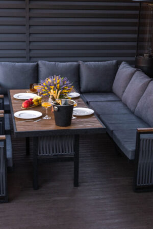 Уличная Мебель садовая Гудвин угловой серый